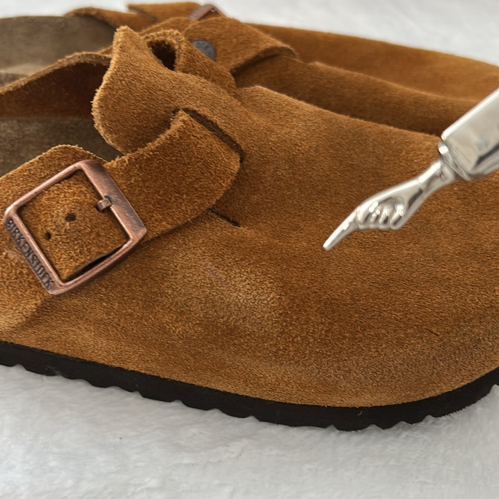 Birkenstock’s Boston soft footbed mink suede clogs Size 43 Men's 10 - Picture 16 of 16